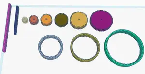 various gear sizes