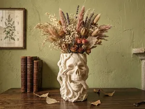 Rooted Skull Dried Flower Vase