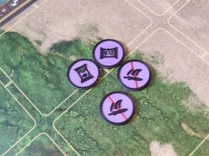 Heroes 3 board game Wait+Retaliation token