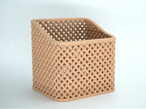 Woven Lattice Desk Organizer - Storage Box