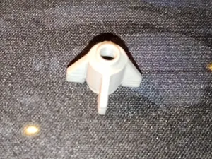 1x1 High Round with Fins, Open Stud 4588