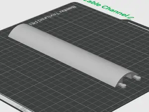 Curved Cable Channel with Left and Right Curves