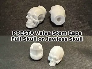 PRESTA Gothic Skull Valve Stem Caps - 2 Styles