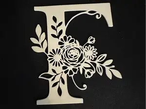Floral Cyrillic Letter Г - Wall Art Monogram