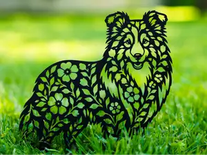 Sheltie Silhouette garden decoration