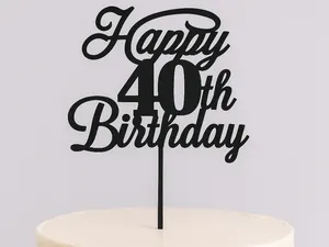 Happy 40th Birthday Cake Topper