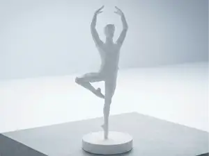 Statuetta di ballerino low poly