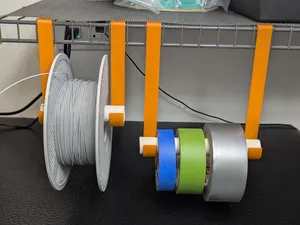 Wire Shelf Hanger for Spools, Tapes, Rolls, etc.