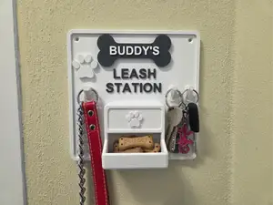 Personalized Dog LeashStation key/Treat/Bag Holder