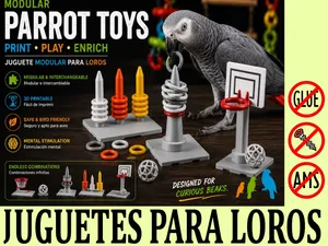 JUGUETES PARA LOROS (JUEGO DE CANASTA Y AROS)