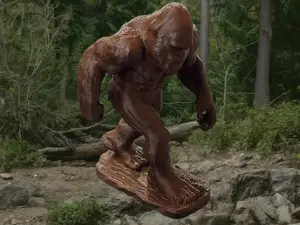 Tall Bigfoot Sasquatch Yeti Figurine Stride Pose