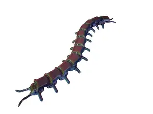Articulated geometric scolopendra print in place