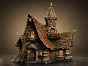 Medieval Fantasy House - Magical Cottage Dioramas
