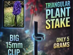 Triangular Plant Stake with Snap-On Clips 15-10mm 