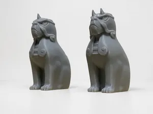 Left and Right Dignitary Stone Statues