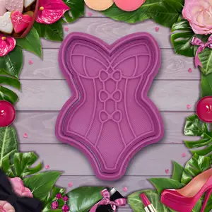 Erotic - corset cookie cutter / stamp