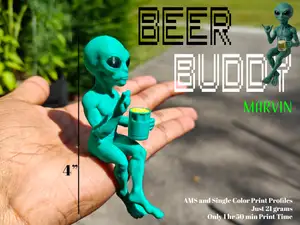 Chill Alien Figurine - Beer Buddy 'Marvin'