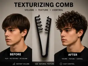 Hair Gripper- Fluffy Wave Texture Comb- no support