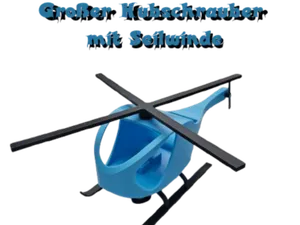 Großer Hubschrauber mit Seilwinde