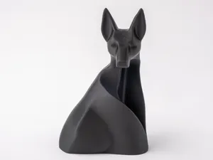 Minimalist Anubis Sculpture – Egyptian 3D Figurine