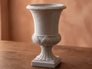 Roman Marble Vase on Column Planter | クラシックローマ花瓶