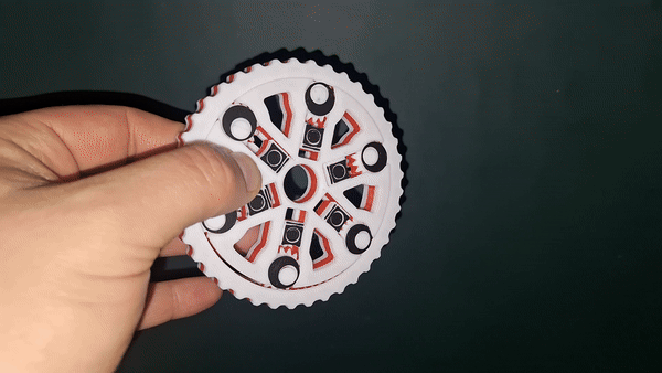 Piston Fidget Spinner. Print-in-place