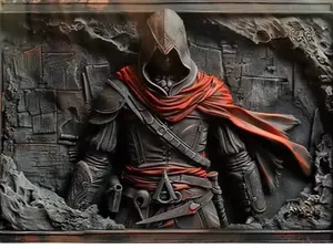 Art mural Assassin's creed détails fins