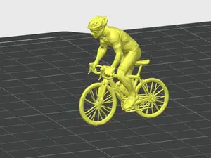 Cyclist standing to climb a hill