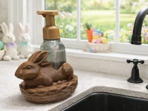 Bunny on a Basket Hand Soap Holder