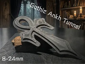 Gothic Ankh Tunnel 8-24mm