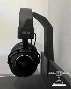 Slide on desk headphones hanger