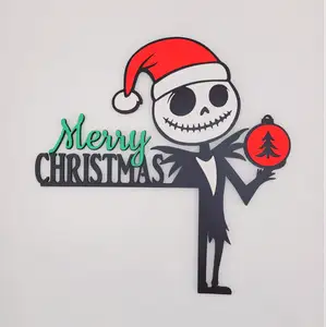 Merry Christmas Jack Skeleton Door Corner
