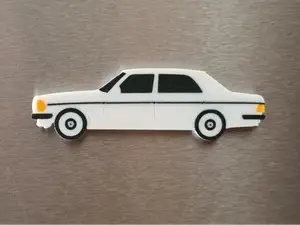 Mercedes W123 Fridge Magnet Classic Car 80s