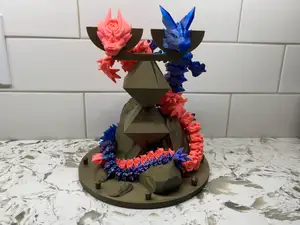 DOUBLE/SINGLE ARTICULATED CRYSTAL DRAGON STAND