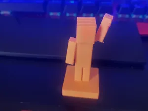 minecraft figurine waving