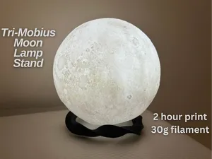 Tri-Mobius Moon Lamp Display Stand