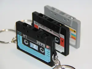 Mini Cassette Tape Keychain with NFC Tag