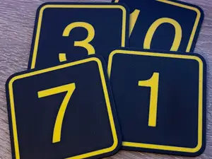 Square Number Plates (Door signs etc)