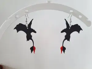 Toothless Dragon Trainer Earrings