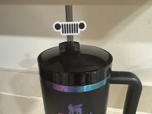 Jeep Grill Stanley Cup Straw Topper