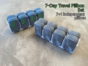 7-Day Travel Pill Box Set