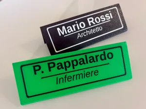Targa con nome e professione personalizzabile