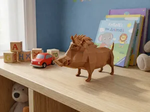 Pumba Boar Decorative Low Poly Figure