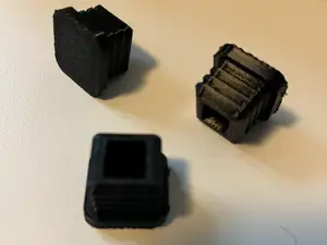 Embout pour tube carré 20x20x2mm