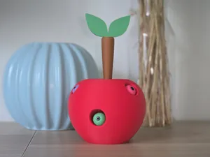 Magnet Toy Apple With Worms