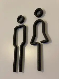Tür Piktogramme / Unisex WC Symbole