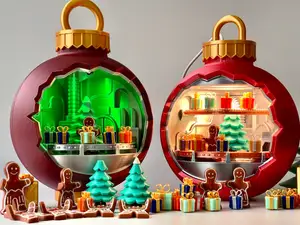 Magical Christmas Gift Factory Globe,No AMS