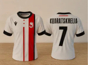 Georgia Jersey– Kvaratskhelia #7 World cup