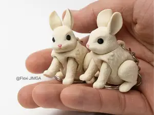 Tiny Easter Bunny – Articulated & Keychain