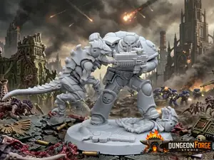 Grimdark Chaplain Miniature – Sci-Fi Space Priest